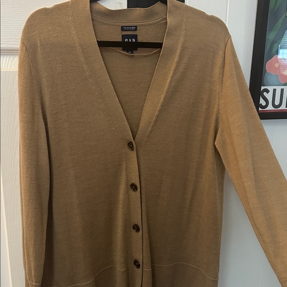 GAP Merino Wool Tan Cardigan - Picture 4 of 5
